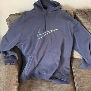 Nike Men's Navy Hoodie with Logo